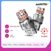 7443 7440 7440K LED Red Strobe Flash Brake Stop Tail Parking Light Bulbs CANBUS (for: Mazda)