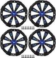 X AUTOHAUX 5" Car Speaker Grills Cover Round 5 Inch Audio Speaker Subwoofer Guard Protector Case with Mounting Screws ABS Black - Pack of 4