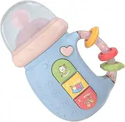 Electric Newborn Musical Rattle Bottle Light Sound Features Sensory Learning for Portable Feeding Bottle Design for Indoor Outdoor Fun