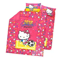 在飛比找Yahoo奇摩購物中心優惠-享夢城堡 雙人床包兩用被套四件組-HELLO KITTY 2