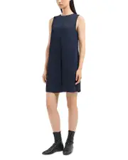 Emporio Armani Textured Sleeveless Shift Dress