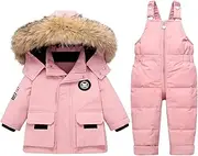 [Mokitoni] Boy Snow Pant And Jacket Toddler Girl Snowsuit Winter Clothes Snow Bib Kid Coat