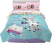 Franco Kids Bedding Super Soft Comforter and Sheet Set, 5 Piece Full Size, Gabby's Dollhouse