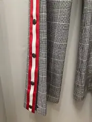 Alice + Olivia New Pant Side Leg Snaps Red Stripe -Zip Front Size 0