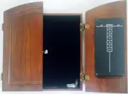 Dart Board Cabinet Case Hand Made Solid Timber Cherry Wood Colour Man Cave Gift