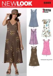 New Look Sewing Pattern 6889 Misses Dresses Size A (8-10-12-14-16-18)
