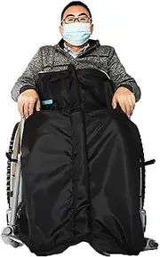 [SUOYUANJIE] Wheelchair Blanket, Waterproof Lined Wheelchair Cozy Warm Cover,Wheelchair Zip Blanket,Lap Blanket for Elderly, Leg and and Lower Body