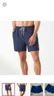 TOMMY BAHAMA Men Naples Jetty Geo Blue Canal Swim Trunks Big SZ 2XL NWT $90