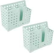 BESTYASH 2Pcs Dishwasher Utensil Drainer Basket Wall Mount Countertop Chopsticks Holder Efficient Drying Rack with Compartments for Kitchen Utensils Organization