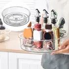 Storage Holder 360 Rotation Organizer Clear Turntable Storage Tray Round