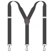 Y-Back Suspenders 1.4'' Heavy Duty Braces&3 Swivel Hooks on Belt Loops