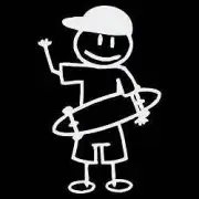 Skateboard Vinyl Decal Sticker|White|Cars Trucks Vans SUV Laptops 5.5" X 4.25"
