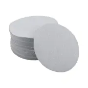 Sandpaper Round Flocking 4.92"x4.92" P400 50 Pcs Gray Hook & Loop Sanding Sheets