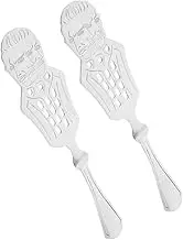 Cabilock Stainless Steel Absinthe Spoons Set Fine Mesh Strainer Spoon Food Strainer for Bar and Home