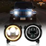 9'' inch Round LED Headlights DRL Turn Signal for Jeep Wrangler JL JLU 2018-2022