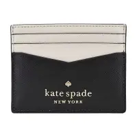 在飛比找博客來優惠-Kate Spade防刮拼色六卡名片夾- 黑/白