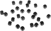 yuksok Set of 25 Clear D6 Six-Sided Dice for Educational and Event Needs, Black, 16mm