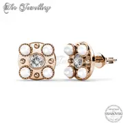 Bronx Earrings (Rose Gold White)