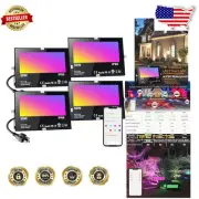 Stylish 50W RGB LED Flood Lights for Indoors/Outdoors - 5000 Lumens - Waterproof
