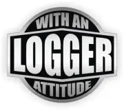3pk Logger With An Attitude Hard Hat Decals Helmet Stickers Sarcastic Logging