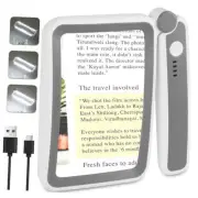 Rechargeable Magnifying Glass with Light for Reading, 5X Large Page Magnifier