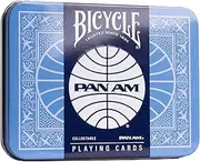 Bicycle Pan Am Air Playing Cards 2 Pack with Travel Tin - Premium Poker Size Decks for Card Games - Classic Pan Am Design Featuring Iconic Destinations Like London, Egypt, and Hawaii