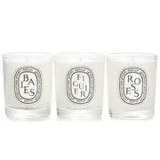 Diptyque Scented Mini Candle Discovery Set: Baies, Figuier, Roses 70g x3pcs