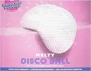 7.5" Melty Disco Ball- Last Disco Bachelorette Party Decorations | Groovy Barware Shelf Decor, 70s Birthday Cocktail Accessories, Wedding, Champagne, Retro, New Years Eve, Melted Mirro Ball