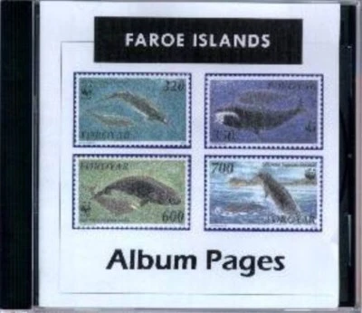 Faroe Islands CD-Rom Stamp Album 1919-2021 Color Illustrated Album Pages