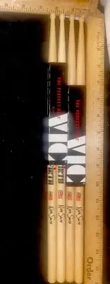 2P new Vic Firth NATE SMITH DRUMSTICKS thinner longer 7A medium taper barrel Tip