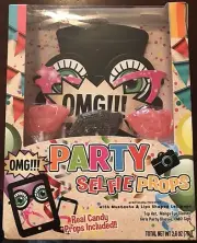 SELFIE PROPS PARTY KIT, Including Candy (Lips and Mustache) Props. Fun! NEW!