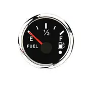 Black Marine Fuel Level Gauge Boat Oil Tank Level Indicator 12/24V 52mm 240-33ohms Black