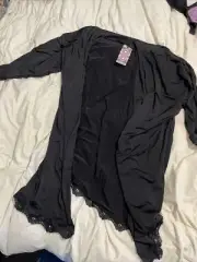 Boohoo Brides Squad Robe Black S Freepost F44