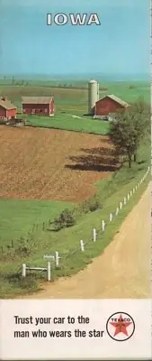 1966 Texaco Road Map: Iowa NOS