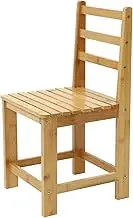 MAGICLULU Low Stool Small Bamboo Stool for Boys and Girls Portable Children's Shoes Changing Bench Back