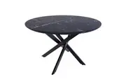 Stoten Round Dining Table - Black Marble