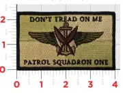MILITARY DON'T TREAD ON ME NAY FLAG PATROL SQUADRON EMBROIDERED SHOULDER PATCH