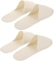 BESTYASH 2 Pairs Spa Slippers for Guests Soft Non Slip House Shoes for Hotel Travel Lightweight Comfortable Reusable Disposable Options for Hotels and Spas