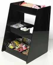 Coffee counter condiment caddy cup dispenser lid display tea rack countertop