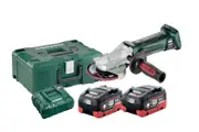Metabo WF18LTX125QUICK55K - 18V Flat Head 125mm (5") Angle Grinder Kit (2 x 5.5Ah)