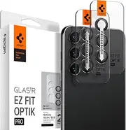 SPIGEN EZ Fit Glas.tR Optik Pro Camera Lens Protector Designed for Galaxy S24 (2024) / S23 (2023) / S23 Plus (2023) Tempered Glass [2-Pack] - Black