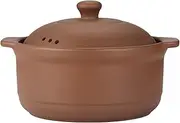 CARRORABI Terracotta Clay Casserole Dish with Lid Oven Safe Unglazed Earthenware Cooking Pot for Stew, Soup, and Baking,5L (4L)