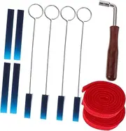QUMIIRITY 1 Set Piano Tuning Tool Kit with Tuning Wrench Handle Damper Sticks Vocal Bands Damper Blocks Essential Piano Maintenance Accessories for Musicians