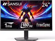 24 Inch Gaming Monitor 180Hz 1Ms Freesync HDR 110% Srgb FHD 1080P Computer Monit