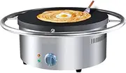 Electric Crepe Pancake Maker, Manual Rotary Pancake Machine, Hot Plate Table Top Cooking Hob Cooker Hotplate Stove Cast Iron Heating Plate, Non Stick Pan, for Eggs Bacon Kitchen Restaurant