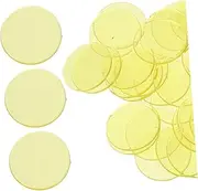 ERINGOGO 40pcs Plastic Bingo Chips Transparent Counting Markers for Games and Math Learning Activities for Bingo and Educational Sorting Games Yellow