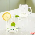 韓國大創 DAISO 青蛙 玻璃 馬克杯 玻璃杯 果汁杯 水杯 早餐杯 可愛 透明 杯子