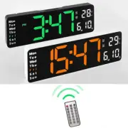 Large Digital Wall Clock Remote Control Temp Timer Table Clock Wall-mounted