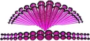 [BOOM] Ear Stretching Kit Taper Acrylic- 36pcs Ear Plugs Expander Stretcher Gauges, Acrylic