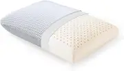 100% Natural Premium Latex Pillow, Medium Low Pofile Latex Dunlop Pillow Helps Relieve Pressure, Neck and Shoulder Pain, No Memory Foam Chemicals (Medium Firmness, 60×40×13CM)